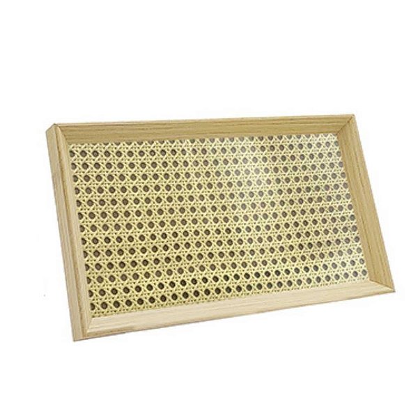 Bandeja decorativa palha 31x18 cm