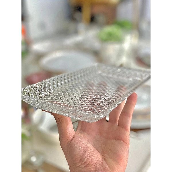 Bandeja vidro 25x13 cm