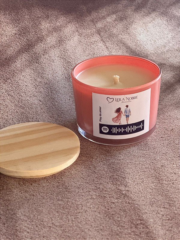 VELA PLAY DO AMOR - MORANGO COM CHAMPAGNE