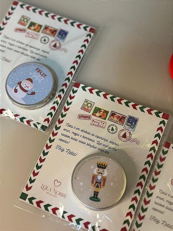 Cartão postal com vela latinha 20g