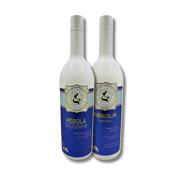 Escova Progressiva Stylishine Pérola | Kit Shampoo + Reconstrutor 1L