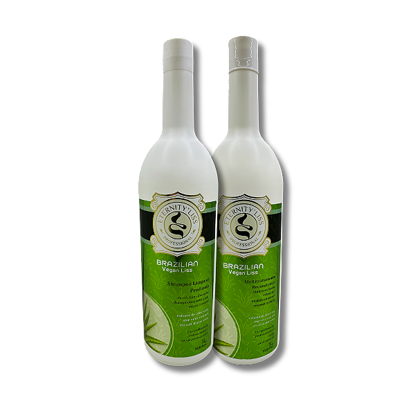 Escova Progressiva Brazilian Vegan Liss | Kit Shampoo + Reconstrutor 2x1L