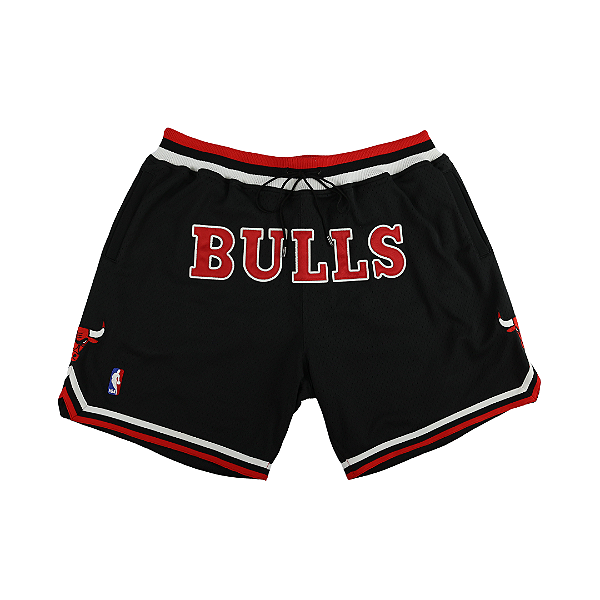 MITCHELL & NESS x JUST DON - Bermuda Chicago Bulls "Preto/Vermelho" -USADO-