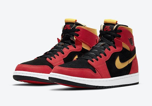 NIKE - Air Jordan 1 High Zoom Air CMFT "Black/Chile Red" -NOVO-