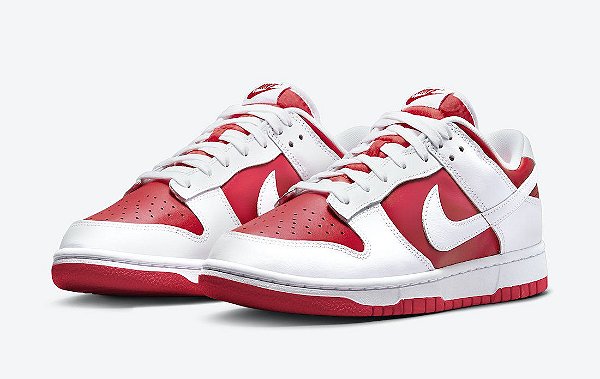 Nike Dunk Low White and University Red☆
