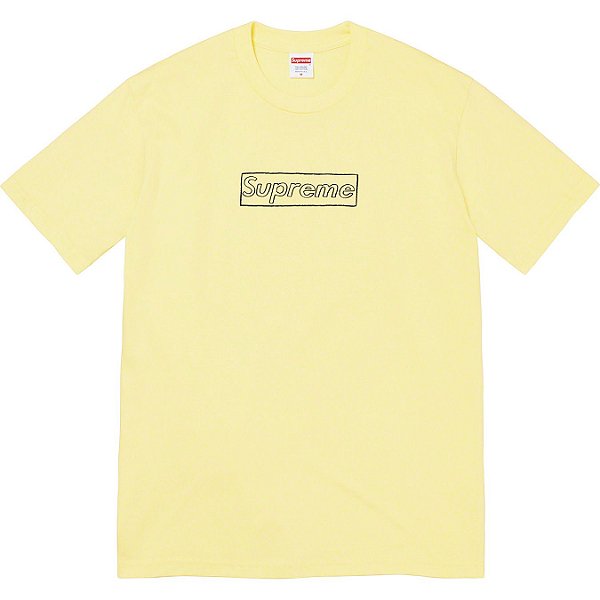 SUPREME x KAWS - Camiseta Chalk Logo "Amarelo" -NOVO-