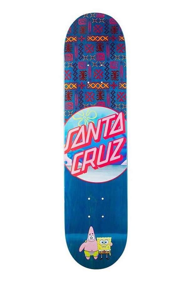 SANTA CRUZ x BOB ESPONJA - Shape de Skate Best Buds "Azul" -NOVO-