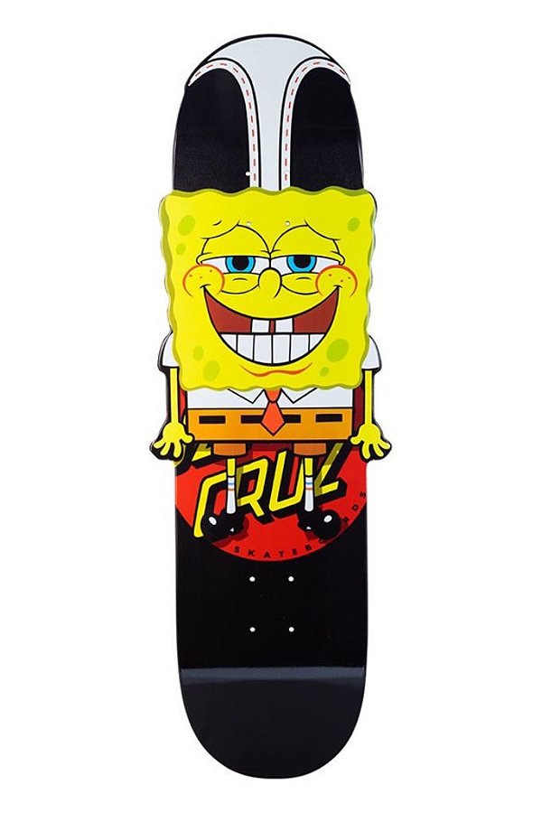 SANTA CRUZ x BOB ESPONJA - Shape de Skate SpongeBob Squarepants Hangin Out "Preto" -NOVO-