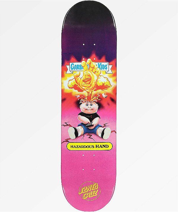 SANTA CRUZ x GARBAGE PAIL KIDS - Shape de Skate "Hakardous Hand" -NOVO-