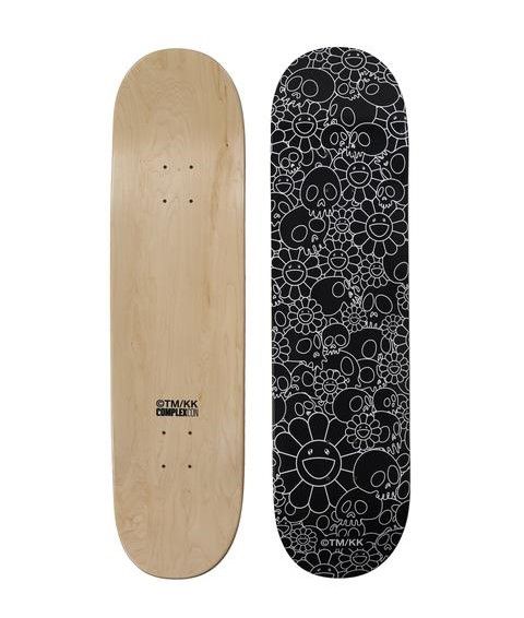 TAKASHI MURAKAMI - Shape de Skate Skull & Flower "Preto" -NOVO-