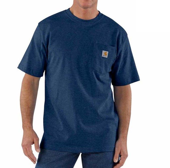 CARHARTT - Camiseta Pocket Loose Fit "Dark Cobalt" -NOVO-