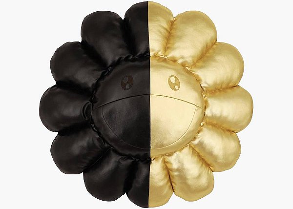 !TAKASHI MURAKAMI - Pelúcia Flower 30cm "Preto/Dourado" -NOVO-