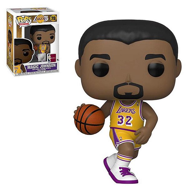 FUNKO POP! - Boneco Los Angeles Lakers:  Magic Johnson #78 -NOVO-