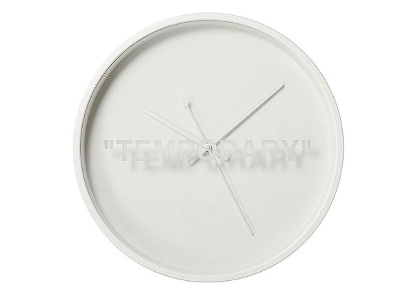 IKEA x VIRGIL ABLOH - Relógio de parede "TEMPORARY" "Branco" -NOVO-