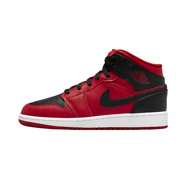 NIKE Air Jordan 1 Mid GS Reverse Bred NOVO Pineapple Co. 100 Autentico Itens Exclusivos e Limitados