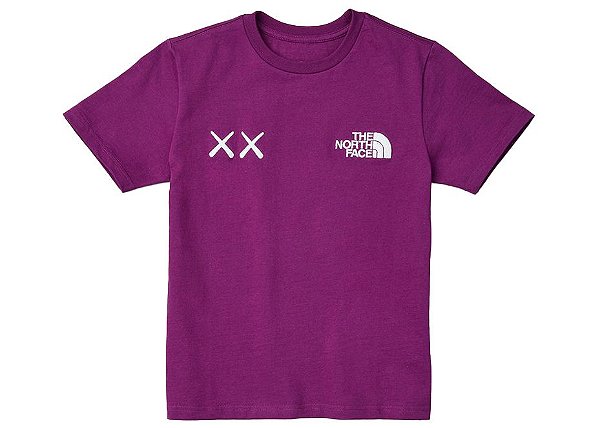 KAWS X THE NORTH FACE - Camiseta Gravity Roxo (Infantil) -NOVO- -  Pineapple Co., 100% Autentico