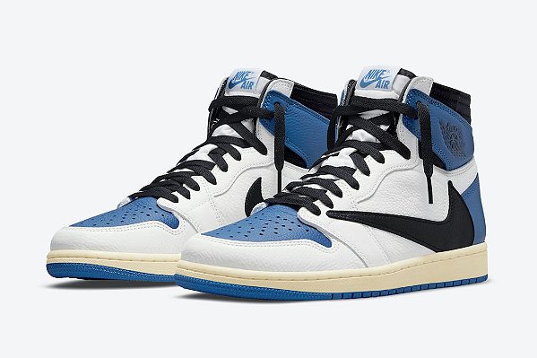 NIKE x TRAVIS SCOTT x FRAGMENT DESING - Air Jordan 1 High OG SP "White/Black/Royal" -NOVO-