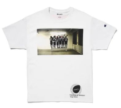 VIRGIL ABLOH - Camiseta Figure Of Speech Team Pyrex (Juvenil) "Branco" -NOVO-