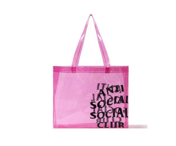 ANTI SOCIAL SOCIAL CLUB - Bolsa Tote Bag Icrightruyou "Rosa/Preto" -NOVO-