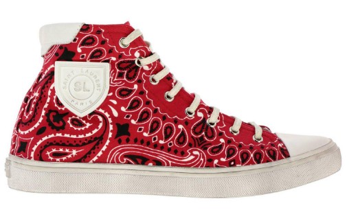 SAINT LAURENT - Bedford High "Bandana Red/ White" (42,5 BR / 43 IT)  -NOVO-