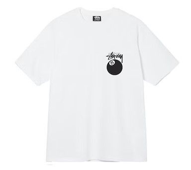 STUSSY - Camiseta 8 Ball "Branco" -NOVO-