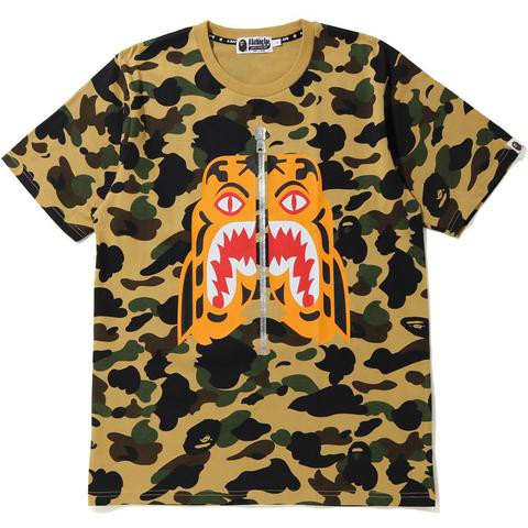 BAPE - Camiseta Tiger 1St "Camo Amarelo" -NOVO-