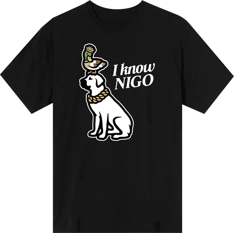 HUMAN MADE - Camiseta I Know Nigo Duck and Dog "Preto" -NOVO-