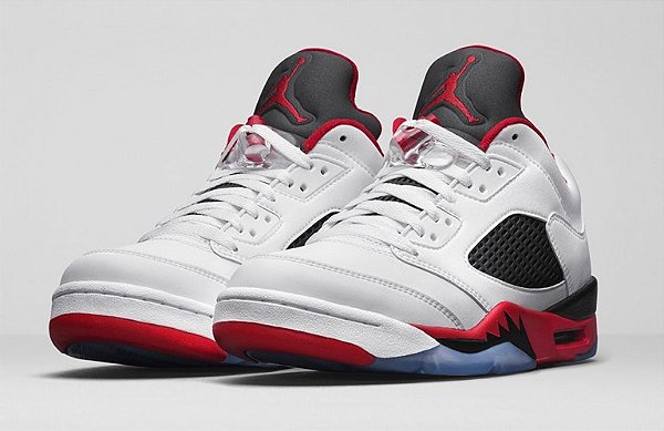 NIKE - Air Jordan 5 Retro Low "Fire Red" -NOVO-