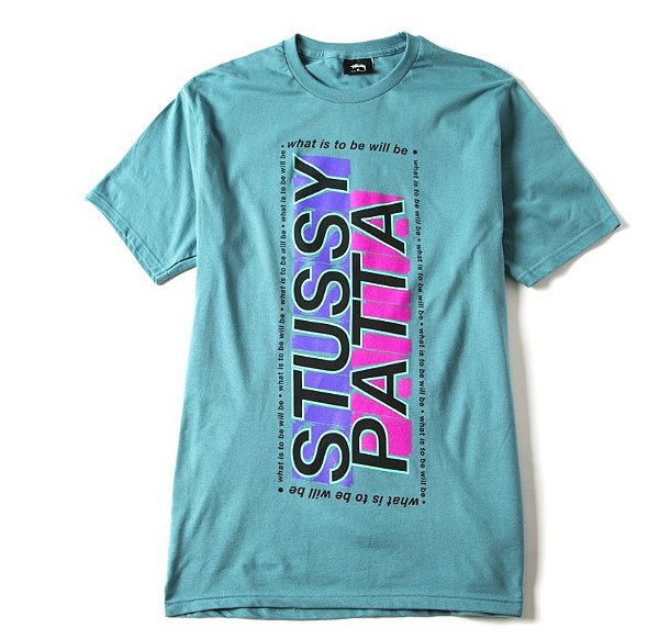 STUSSY x PATTA - Camiseta What Is To Be Will Be "Verde" -NOVO-