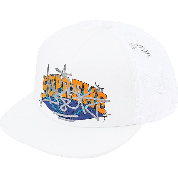 SUPREME x IRAK -Boné Arc Mesh 5-Panel "Branco" -NOVO-