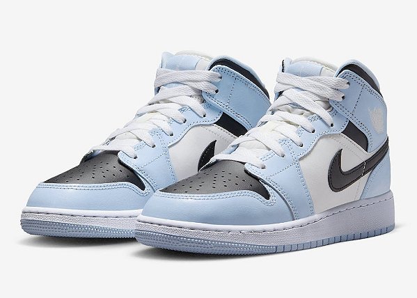 NIKE - Air Jordan 1 Mid GS "Ice Blue" -NOVO-