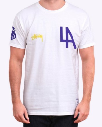 STUSSY - Camiseta LA 80 "Branco" -NOVO-