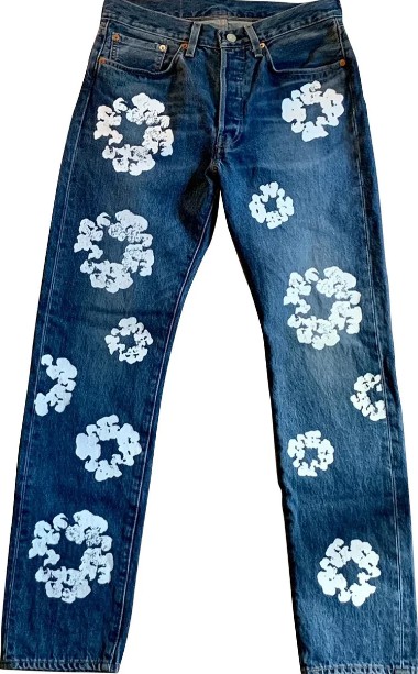 DENIM TEARS x LEVI'S - Calça Jeans Cotton Wreath "Dark Wash" -NOVO-