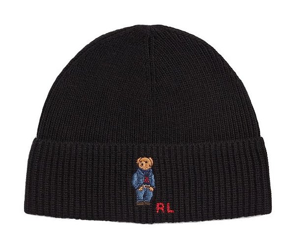 POLO RALPH LAUREN - Touca Denim Bear "Preto" -NOVO-