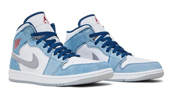 NIKE - Air Jordan 1 Mid "French Blue Fire Red" -NOVO-