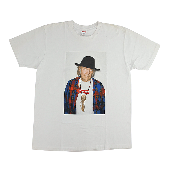 Supreme - Camiseta Neil Young FW15 "Branco" -USADO-