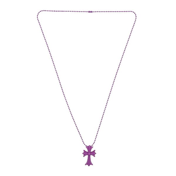 CHROME HEARTS - Colar Silicone CH Cross "Roxo" -NOVO-