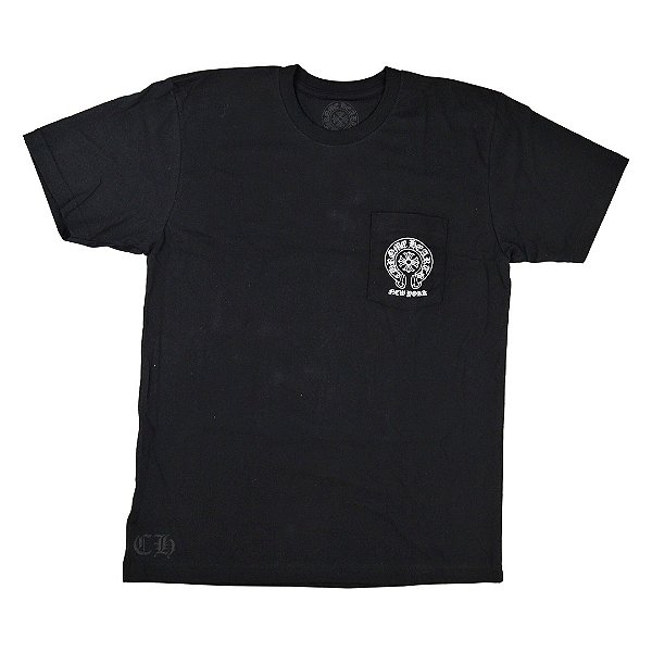 CHROME HEARTS - Camiseta Pocket New York "Preto" -NOVO-