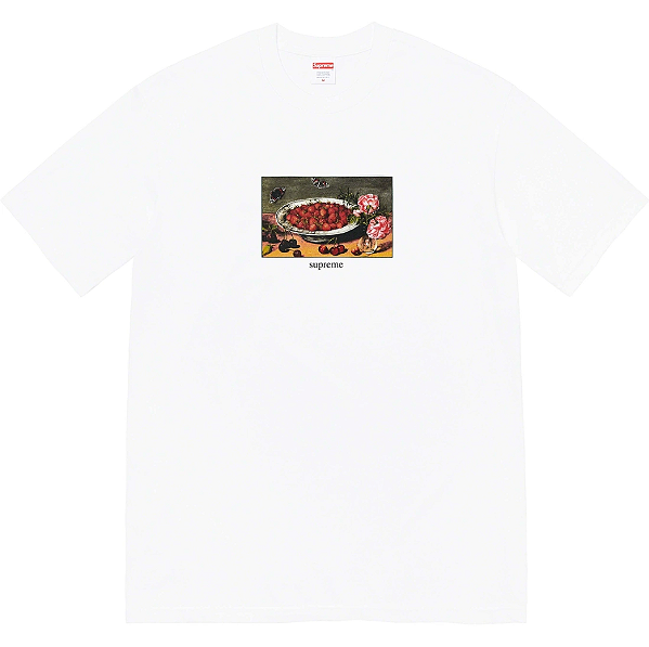 SUPREME - Camiseta Strawberries "Branco" -NOVO-