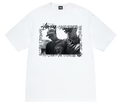 STUSSY - Camiseta Gang Starr Take It Personal "Branco" -NOVO-