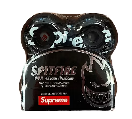 SUPREME x SPITFIRE - Rodas de Skate Wheels 53mm "Preto" (Kit c/4) -NOVO-