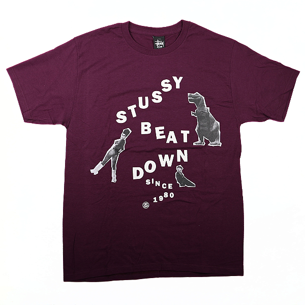 STUSSY - Camiseta Beat Down "Roxo" -NOVO-