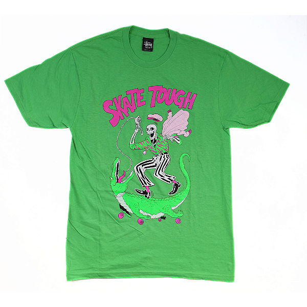 STUSSY x FERRY GOUW - Camiseta Skate Tough "Verde" -NOVO-