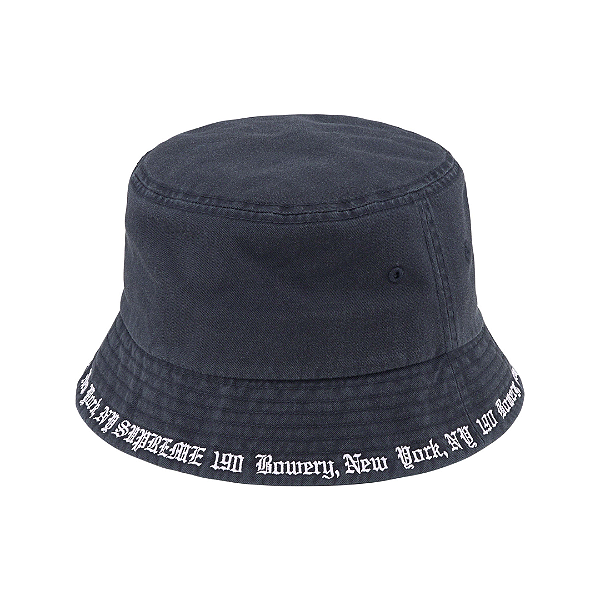 SUPREME - Chapeu Bucket Embroidered Brim "Preto" -NOVO-