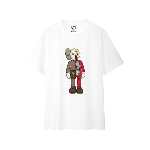 UNIQLO x KAWS - Camiseta Flayed "Branco" -NOVO-