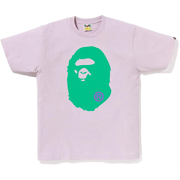BAPE - Camiseta Colors Big Ape Head "Lillás" -NOVO-