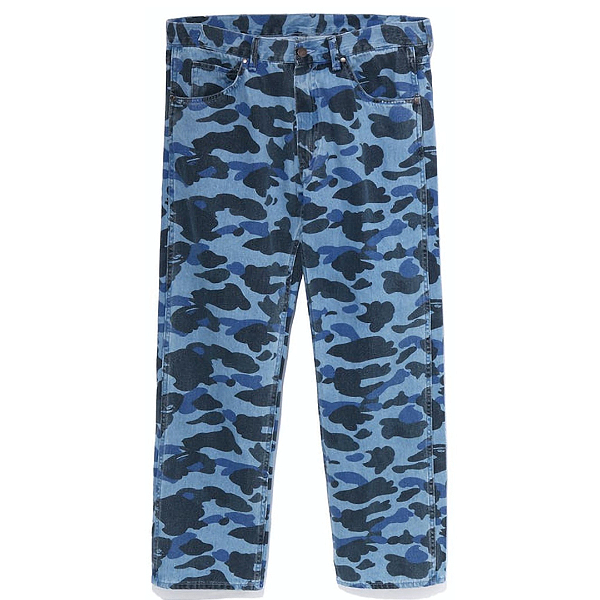BAPE - Calça Jeans Camo "Azul" -NOVO-