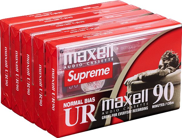 SUPREME x MAXELL - Fita Cassete Tapes Pack "Vermelho" -NOVO-