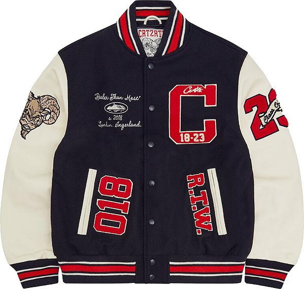 CORTEIZ - Jaqueta Goat Varsity "Marinho/Branco" -NOVO-