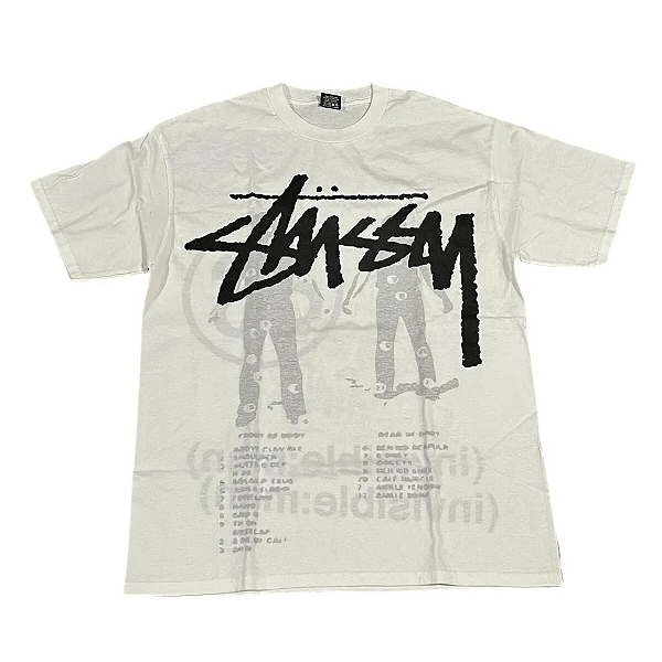 STUSSY - Camiseta Invisible Man Reversible "Branco" -NOVO-